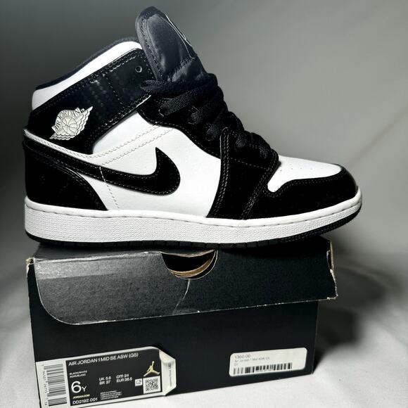 Nike Air Jordan 1 Mid SE GS All Star 2021 - Size 6 -Men's Black Trending Shoes - Picture 1 of 9